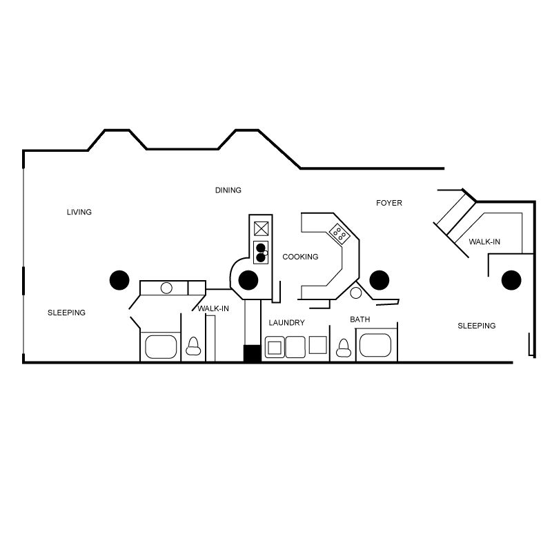 Floor plan layout diagram for c14